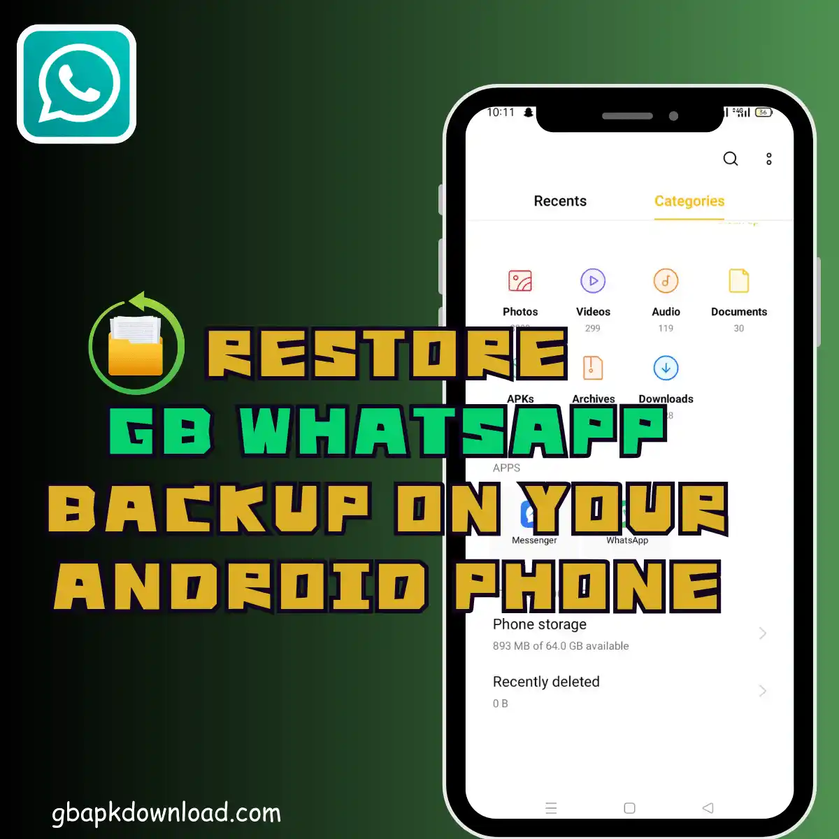 Restore GB WhatsApp Backup on your Android Phone